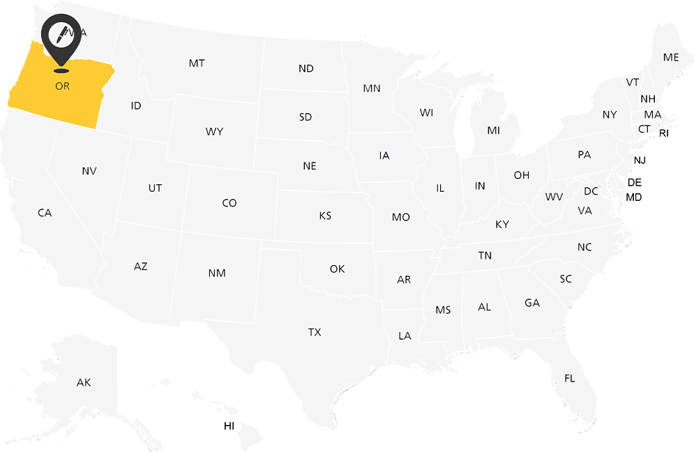 Oregon Notary Map