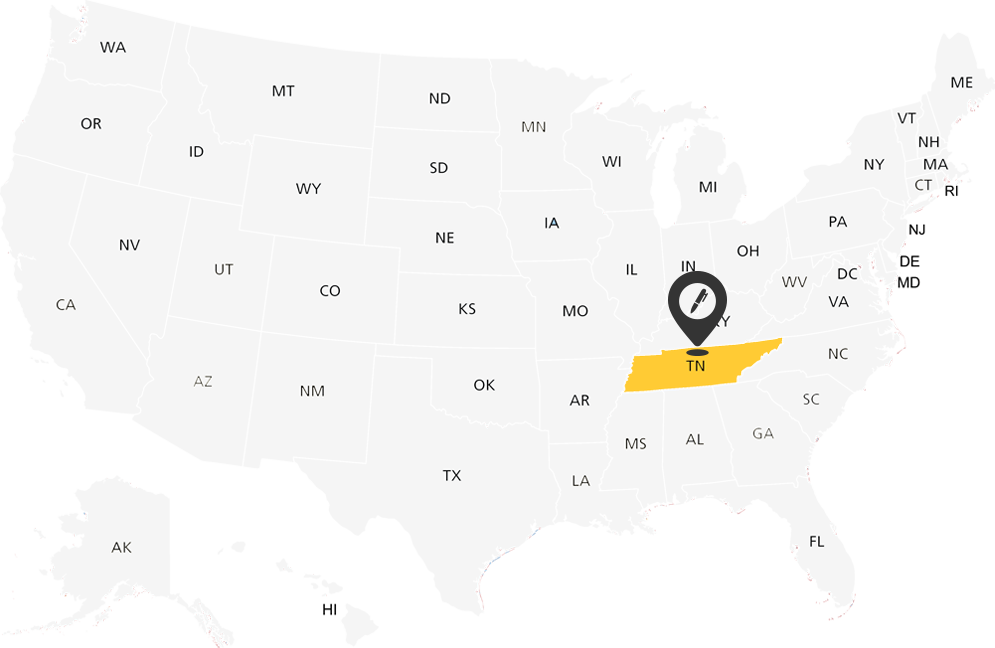 Tennessee Notary Map