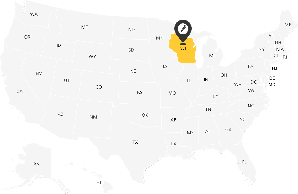 Wisconsin Notary Map