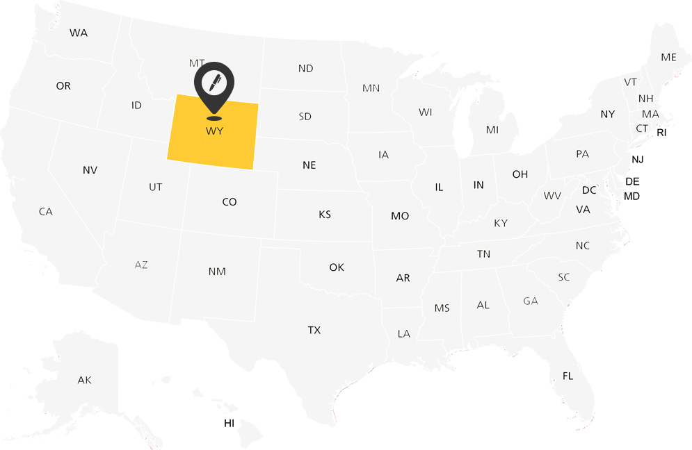 Wyoming Notary Map